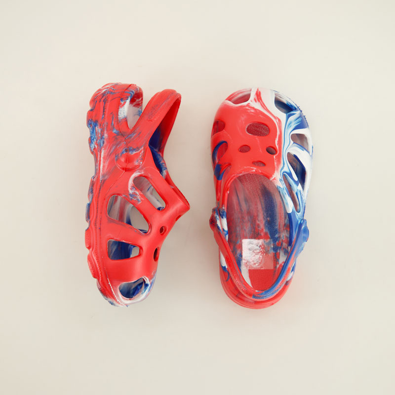 Infant Red, White, and Blue Tie-Dye Eva Clogs - Image 3