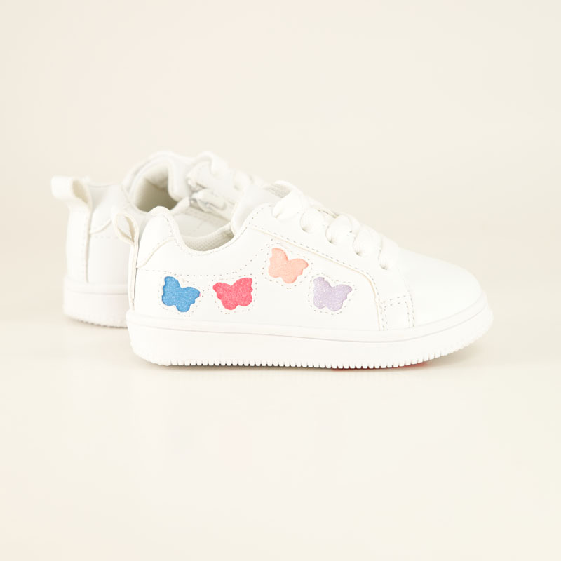 Toddler Butterfly White Sneakers