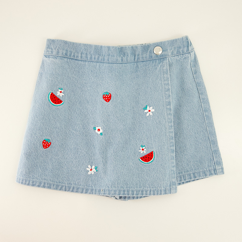 Toddler Embroidered Tank and Denim Scooter Skirt - Image 3