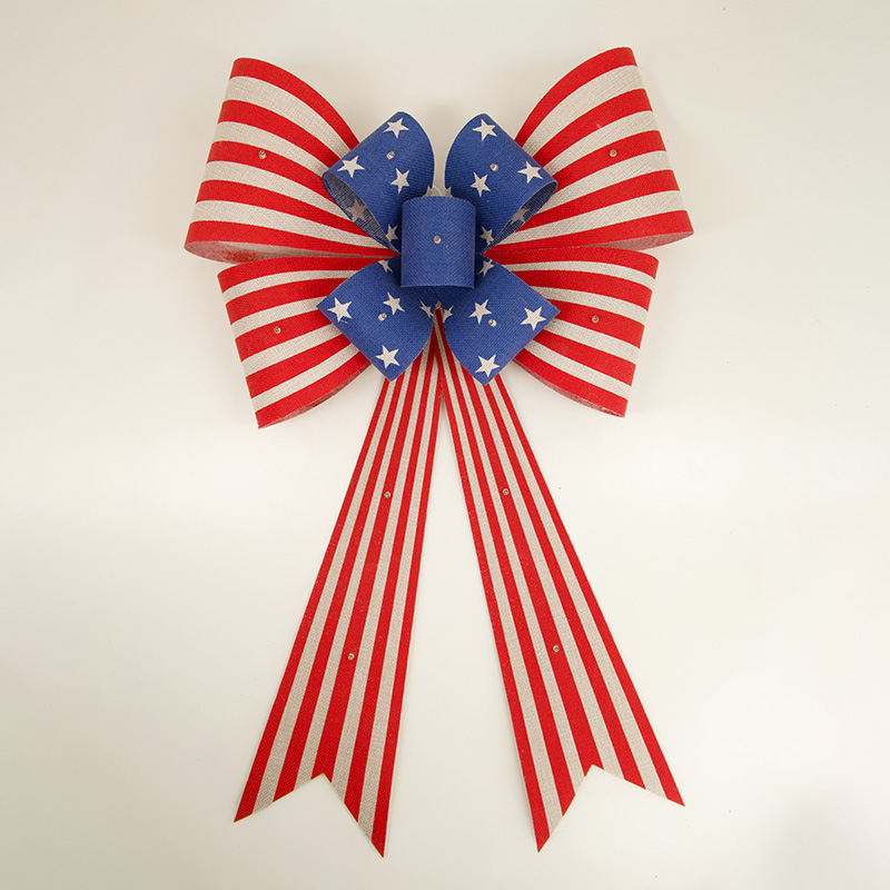 LED Burlap Bow Wall Decor - Image 2