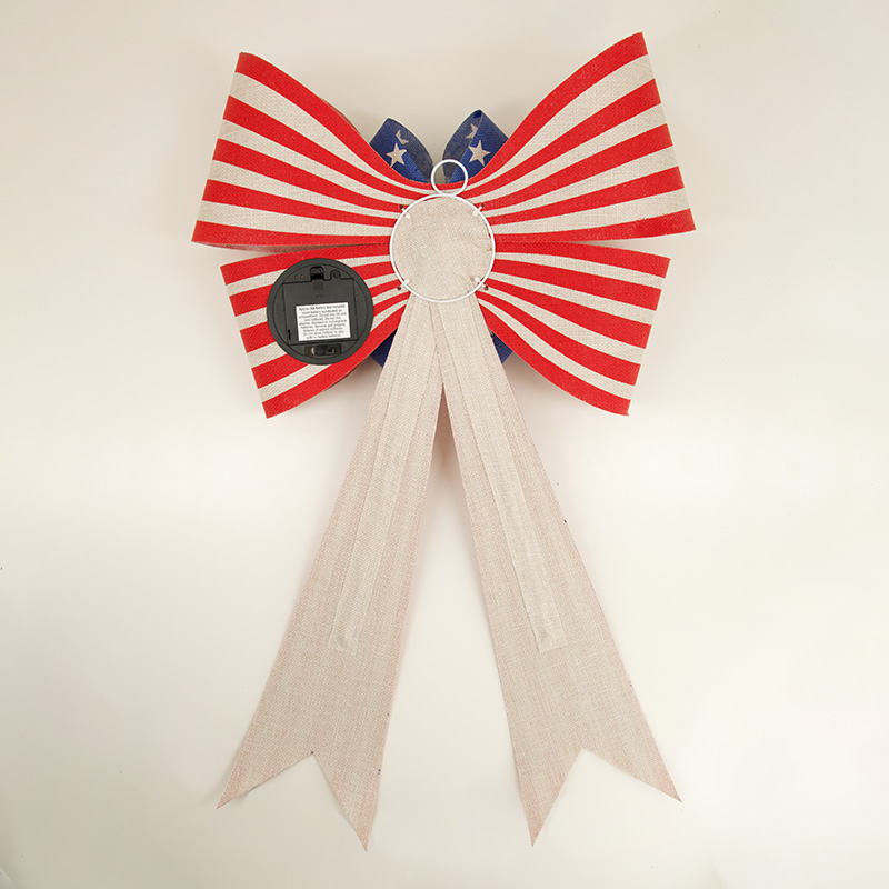 LED Burlap Bow Wall Decor - Image 3