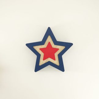 Blue Wooden Star Block