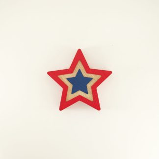 Red Wooden Star Block