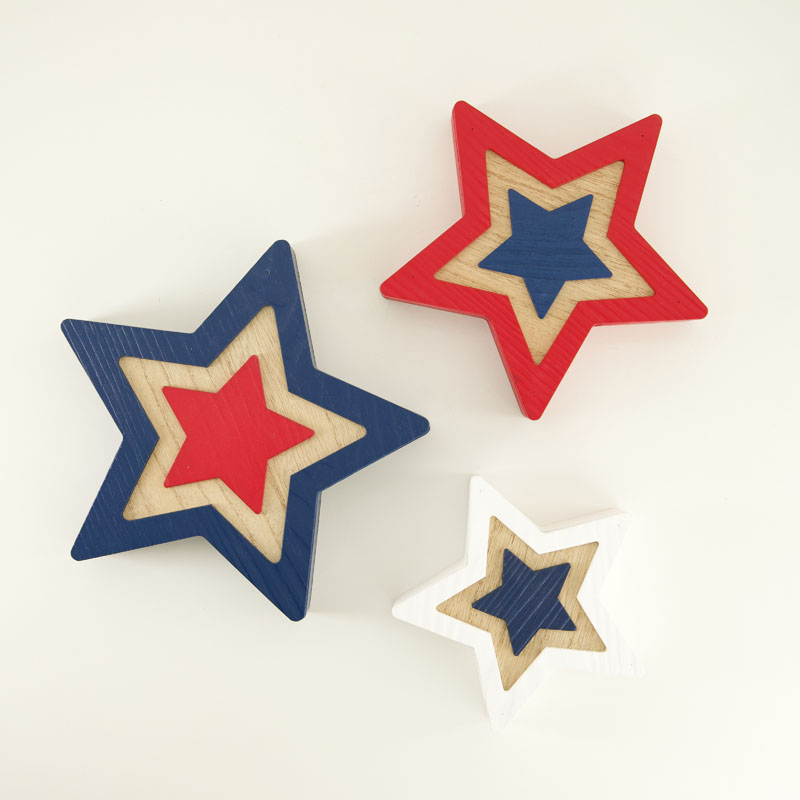 White Wooden Star Block - Image 3