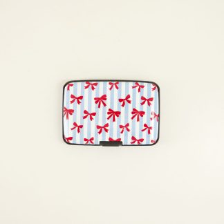 Red Bow with Stripe RFID Wallet