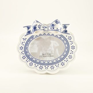 Blue Floral Photo Frame