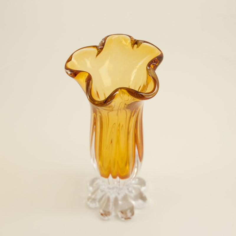 Orange Glass Vase - Image 2