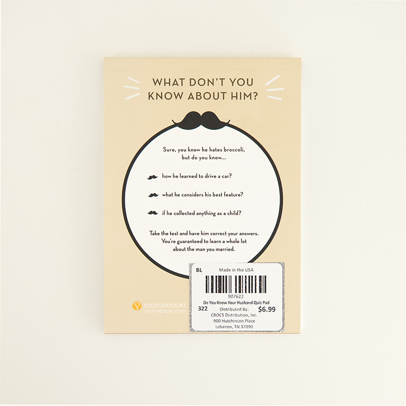 Do You Know Your Husband Quiz Pad - Image 3