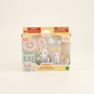 Calico Critters Bath Time Bubble Siblings