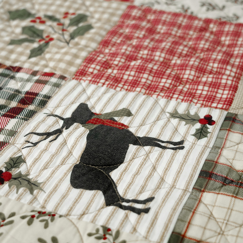 Your Lifestyle Holly Forest 3 Piece Cotton Queen Quilt Set - Image 3