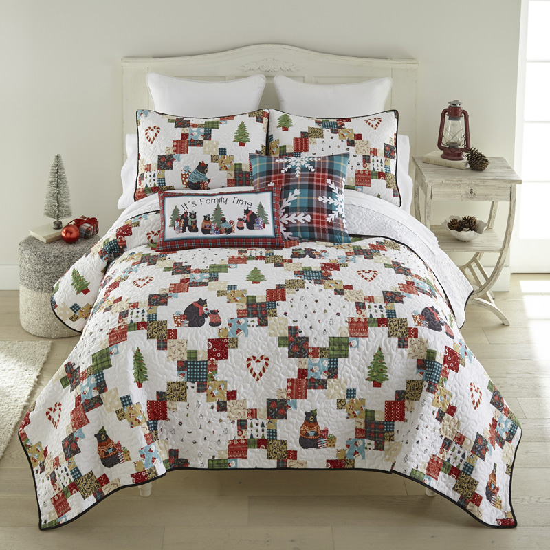 Your Lifestyle Holiday Love 3 Piece King Quilt Set - Image 2