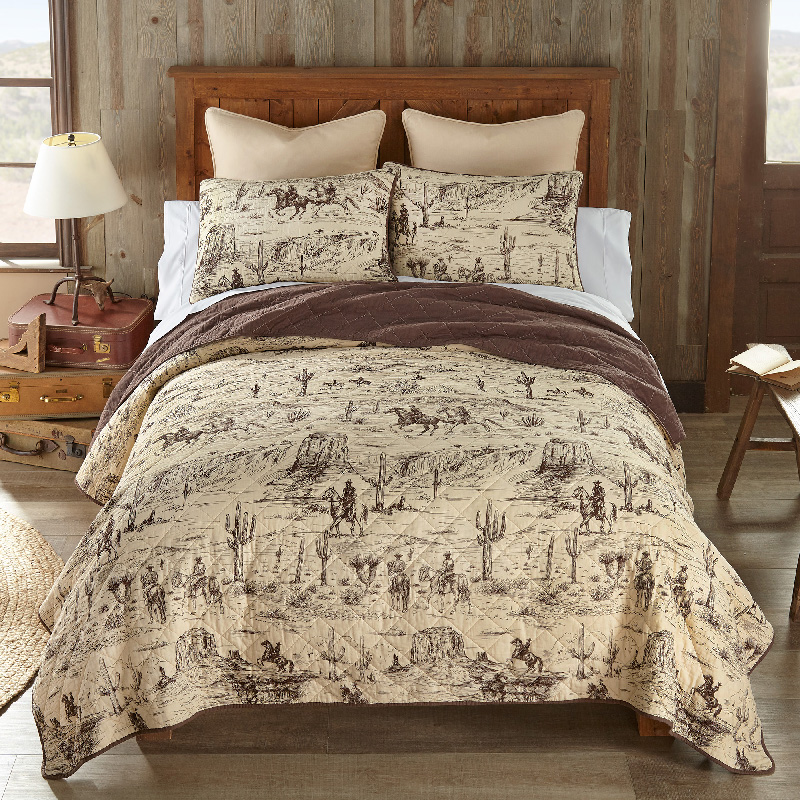 Donna Sharp Cowboy 3 Piece Cotton King Quilt Set - Image 2