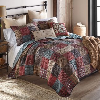 Donna Sharp Appalachia Plaid 3 Piece Cotton King Quilt Set