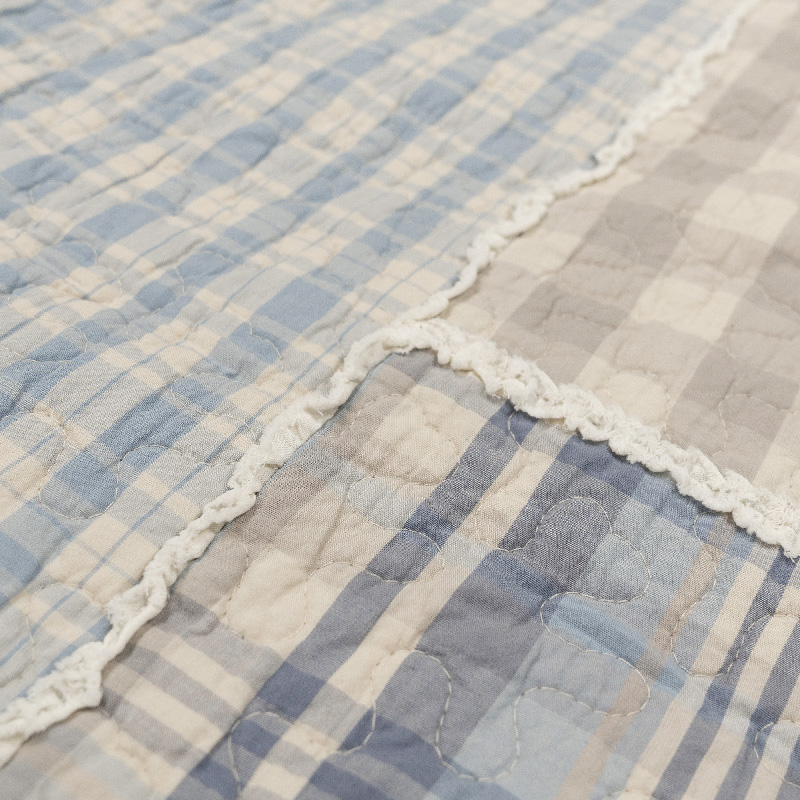 Donna Sharp Slate Cobblestone 3 Piece Cotton Queen Quilt Set - Image 3