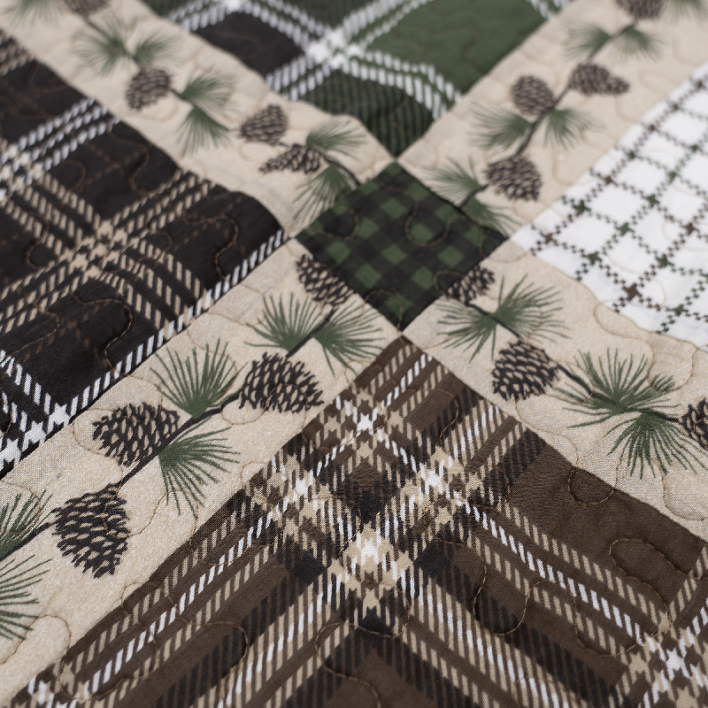 Donna Sharp Pine Patch 3 Piece Cotton King Quilt Set - Image 3
