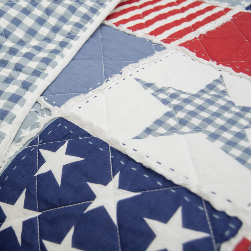 Your Lifestyle Star and Stripe 2 Piece Cotton Twin Quilt Set - Image 3
